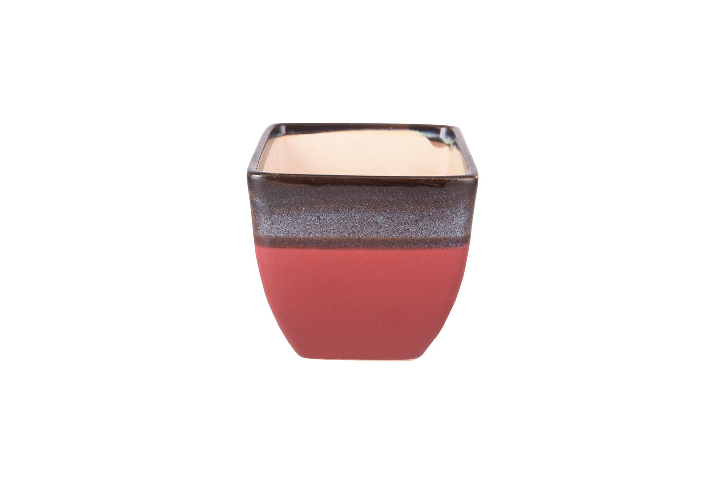 Exotic Green Dual English Purple Cubo Shape Ceramic Studio Pottery/ Planter/Pot for Indoor Plants