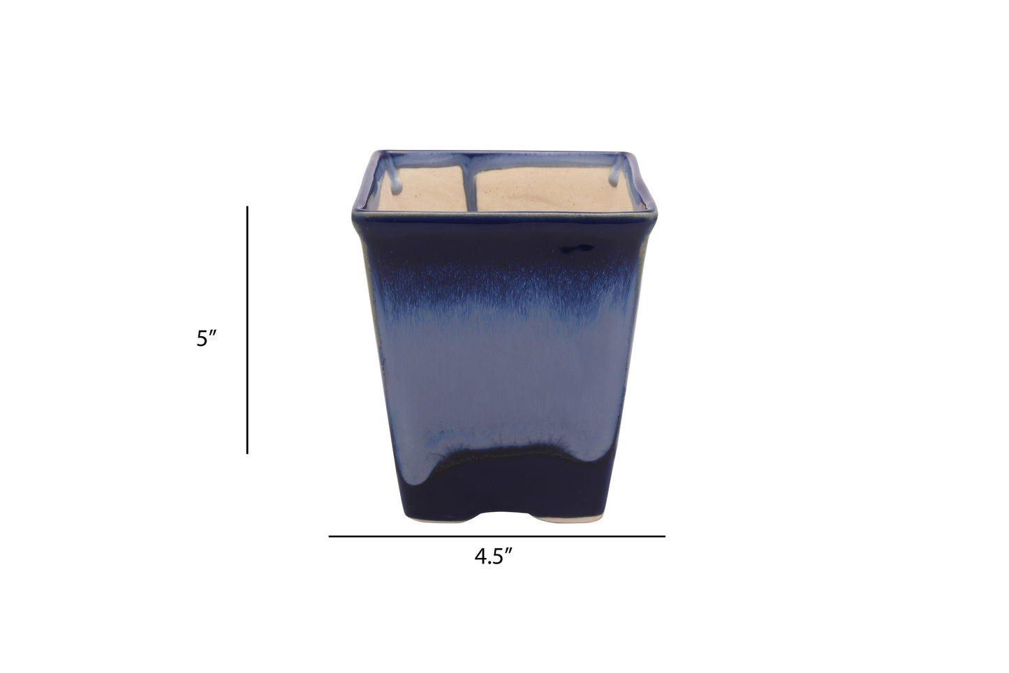 Exotic Green Dual Color Ocean Blue Ceramic Pottery/ Planter/Pot for Indoor Plants
