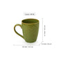 Exotic Green 'Moroccan Turqouise' Hand Glazed & Embossed Ceramic Coffee Mug Set of 2 Ceramic Mugs Tea Mugs