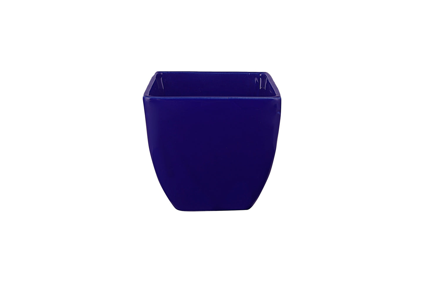 Exotic Green Solid Blue Colour Cubo Shape Ceramic Studio Pottery/ Planter/Pot for Indoor Plants